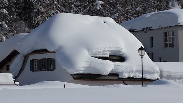 Winterpanorama Sils Maria Schnee