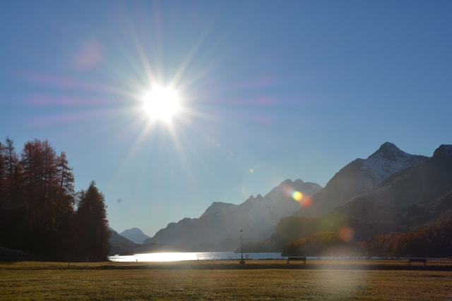 Goldener Herbst Engadiner Berge