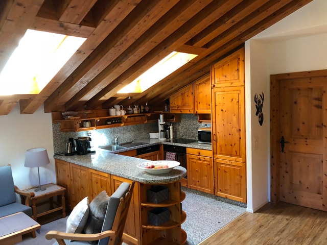 Essbereich Ferienwohnung Sils Maria